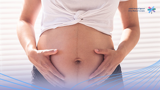 خط-البطن-للحامل 