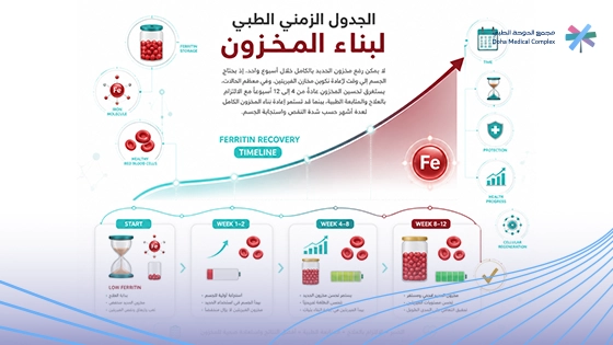 صورة-توضح-الجدول-الزمني-الطبي-لرفع-مخزون-الحديد