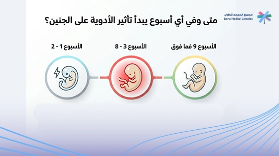 في-أي-أسبوع-من-الحمل-يبدأ-تأثير-الأدوية-على-الجنين